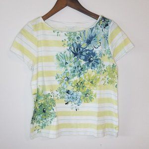 J. Jill Floral Striped Top
